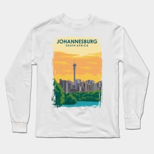 Johannesburg South Africa Travel Poster Long Sleeve T-Shirt